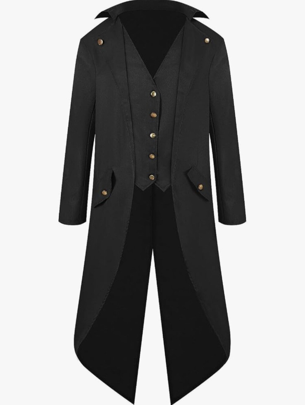 NIB Men's Black Long Tail Halloween Costume Jacket - Large